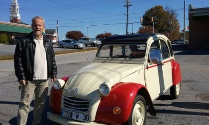 John Cheeck with his Citroen 2CV