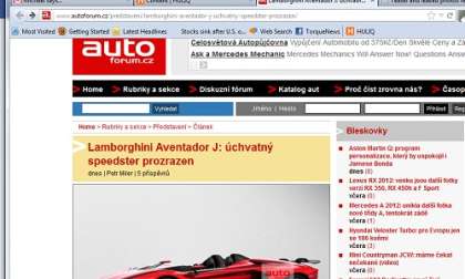 Lamborghini Aventador J, Autoforum Screenshot