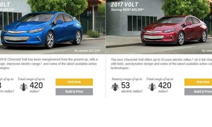 2016 chevy volt vs 2017 chevy volt