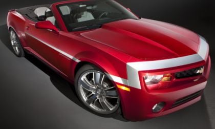 The Camaro Red Zone Convertible Concept  from the front