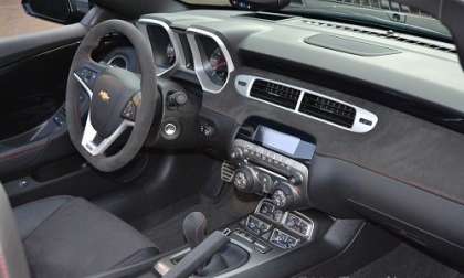 The interior of the new 2012 Chevrolet Camaro ZL1 Convertible 