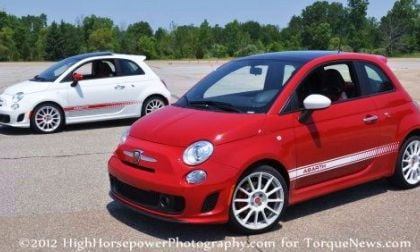 Two 2012 Fiat 500 Abarth coupes