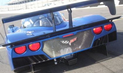 The back end of the 2012 Chevrolet Corvette Daytona Prototype