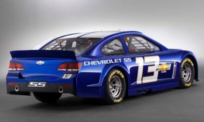 The back end of the new 2013 Chevrolet SS NASCAR Sprint Cup Car