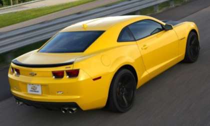 The back end of the 2013 Chevrolet Camaro 1LE