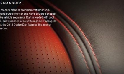 A teaser of the seatnig surface of the 2013 Dodge Dart