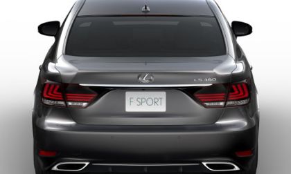 The 2013 Lexus LS 460 F Sport from the rear