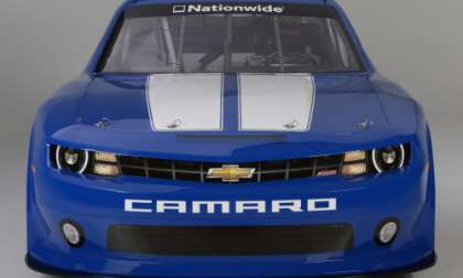 The front end of the 2013 Chevrolet Camaro NASCAR Nationwide Series car