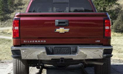 The back end of the new 2014 Chevrolet Silverado 4x4 LTZ