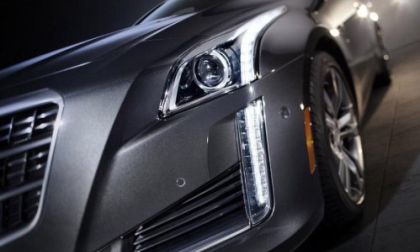 The headlight of the 2014 Cadillac CTS