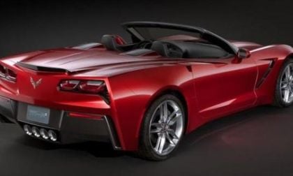 The rear end of the 2014 Chevrolet Corvette Stingray Convertible