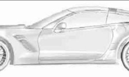 The side profile of the 2014 Chevrolet Corvette