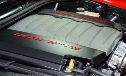 The LT1 engine of the 2014 Chevrolet Corvette Stingray
