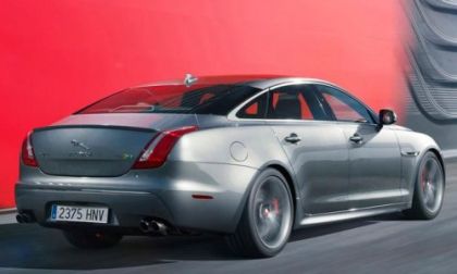 The rear end of the 2014 Jaguar XJR