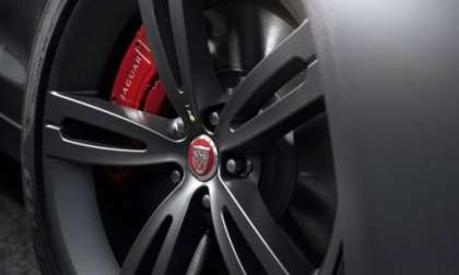A wheel close up of the 2014 Jaguar XJR