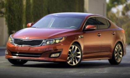 The front end of the 2014 Kia Optima SX