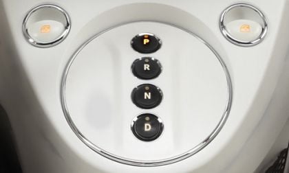 The shifter of the 2013 Fiat 500e 