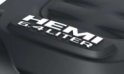 The engine cover of the 2014 Ram HD 6.4L Hemi