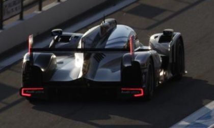 The Audi R18 TDI race car back end