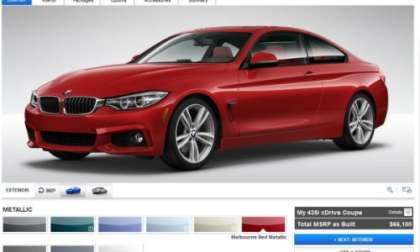 BMW 4 Series build page screen shot