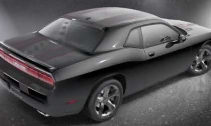 The 2013 Dodge Challenger R/T Blacktop from the rear