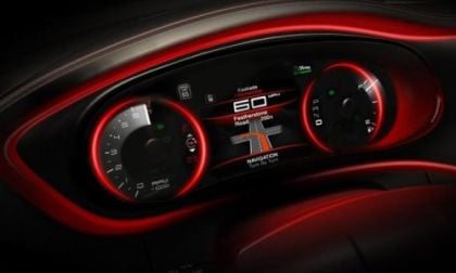 The gauge cluster of the 2013 Dodge Dart
