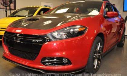 The Dodge Dart GTS 210 Tribute with the SRT badge.