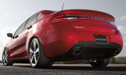 The back end of the 2013 Dodge Dart GT