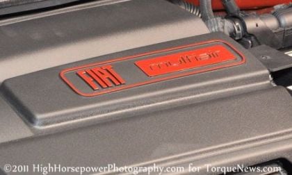 The engine of the Fiat 500