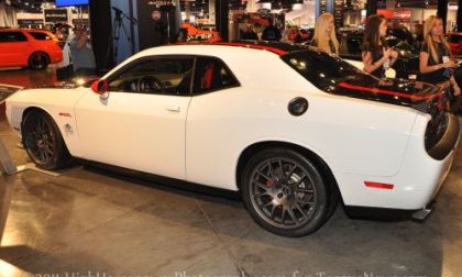 The rear corner of the Dodge Challenger SRT8 ACR