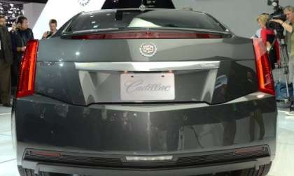 A rear view of the 2014 Cadillac ELR
