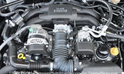 The 2.0L Boxer engine of the 2013 Scion FR-S