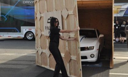 The crate of the Chevrolet Camaro COPO Concept being opened