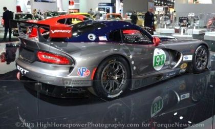 The back end of the #91 SRT Viper GTS-R