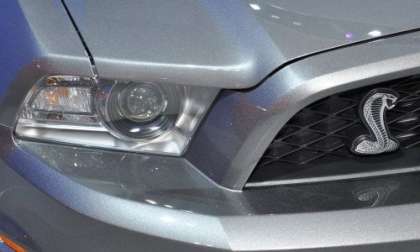 The headlight of the 2011 Shelby GT500