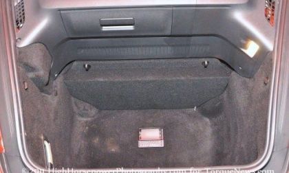 The front cargo area of the 2012 Porsche Boxster S