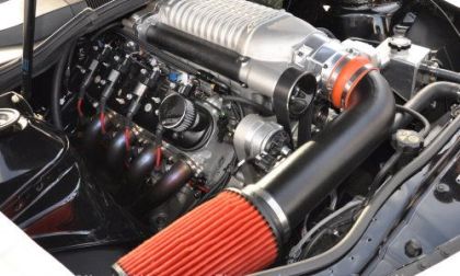 The supercharged LSX engine of the Chevrolet Camaro COPO Concept