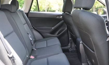 The rear seat of the 2013 Mazda CX5 Sport