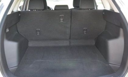 The rear cargo area of the 2013 Mazda CX5 Sport