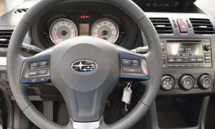 The dash of the 2012 Subaru Impreza 2.0i Premium sedan