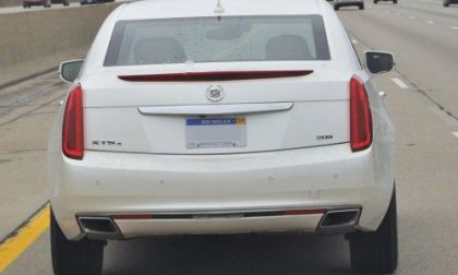 A square shot of the back end of the Cadillac XTS4 sedan