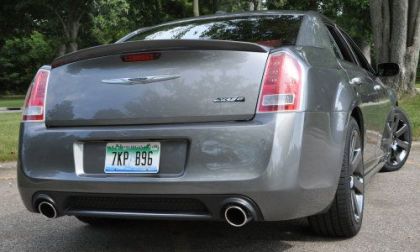 The rear end of the 2012 Chrysler 300C SRT8