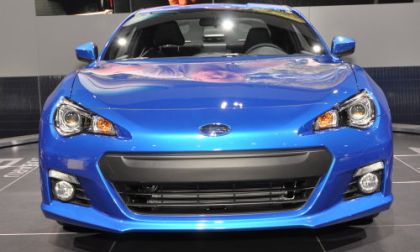 The front end of the production Subaru BRZ 