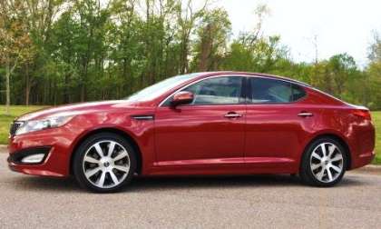 The 2012 Kia Optima SX from the side