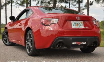 The rear end of the 2013 Scion FR-S