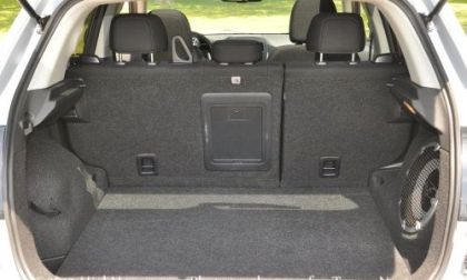 The rear cargo area of the 2012 Mitsubishi Outlander Sport SE AWC
