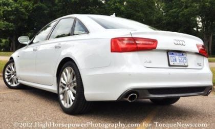 The 2012 Audi A63.0 Prestige Quattro from the rear