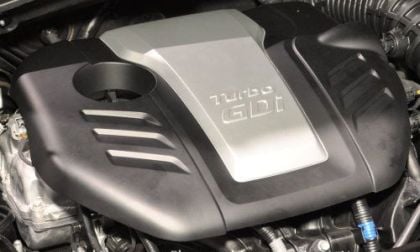 The engine of the 2013 Hyundai Veloster Turbo