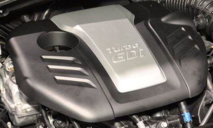 The engine of the 2013 Hyundai Veloster Turbo