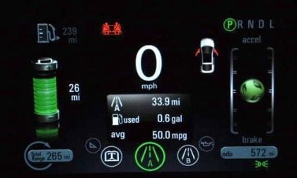 2011 Chevy Volt driver's information panel